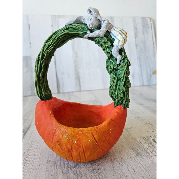Vintage dept 56 carrot basket Easter decor as is spring bunny - Picture 1 of 9